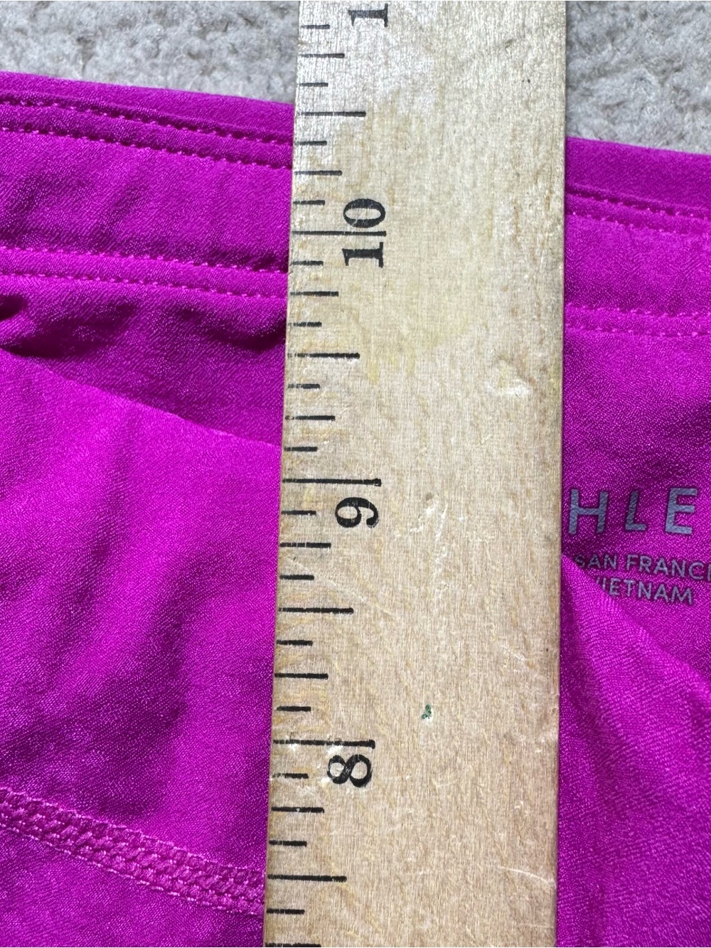 Athleta Leggings Womens Small Magenta Cropped Mid Rise Stretch Athleisure Gym - Picture 11 of 12